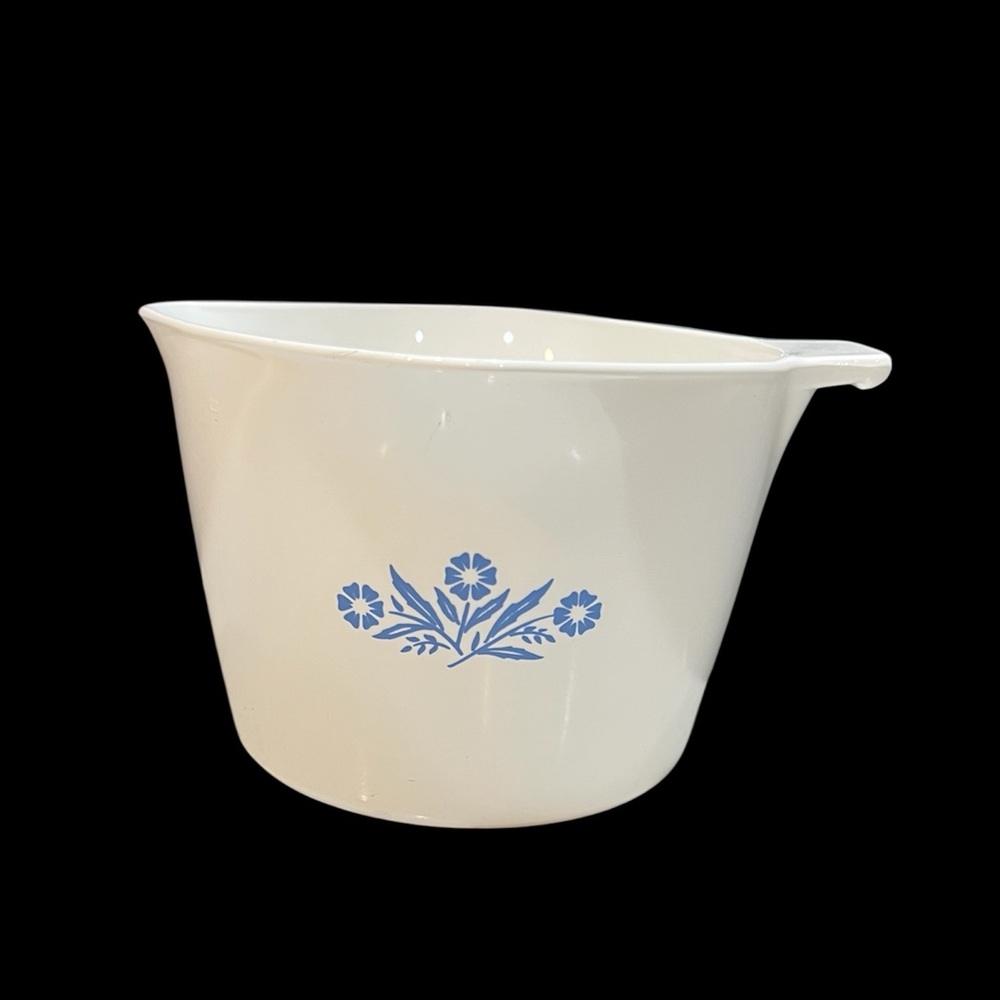 Rare Retro Corning Ware Blue Cornflower Sauce Maker P-55-B